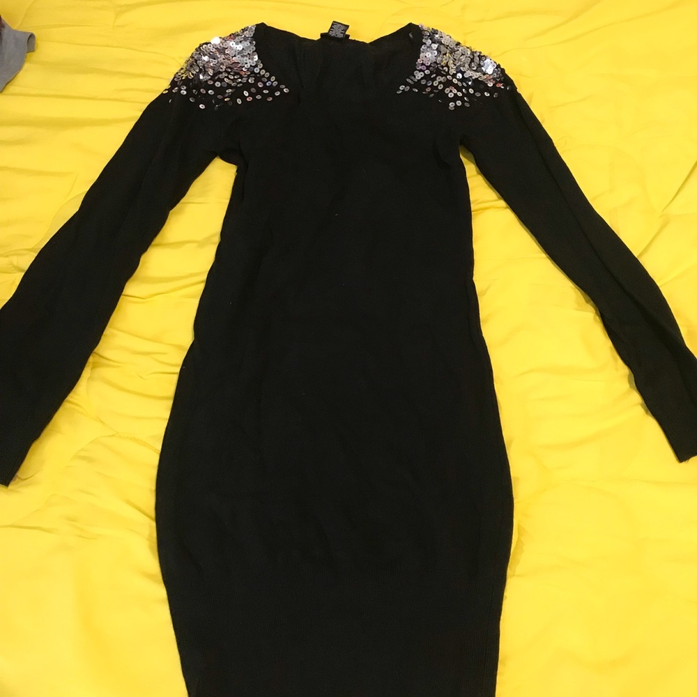 Black dress with sequins